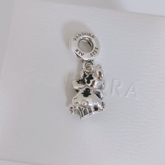 Pandora Stitch & Castle Dangle Charm S925 Sterling Silver with box - Picture 4 of 6